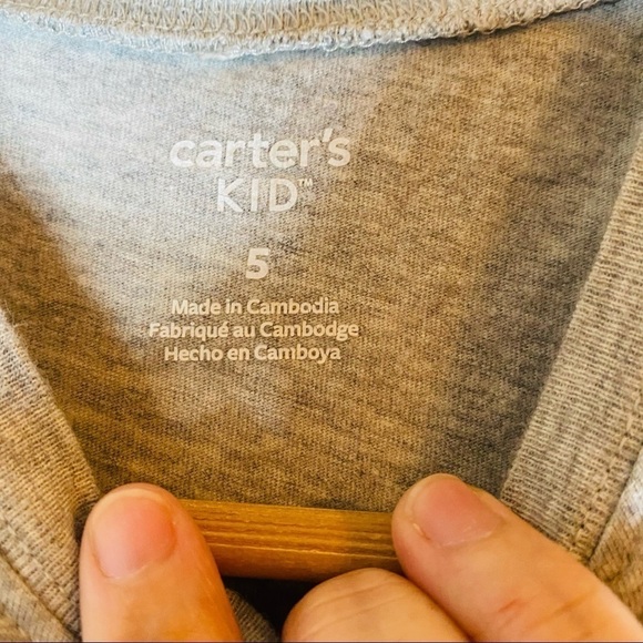 Carter's "Dino-Mite" Boys T-shirts Gray Size: 5 - Picture 3 of 3